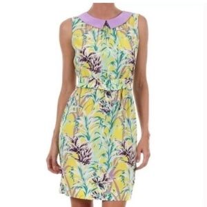 Kate Spade Floral Mini Dress in Yellow and Purple